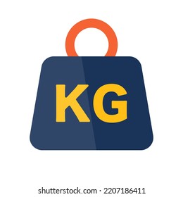 Modern kilogram icon. Weight icon. Vector.