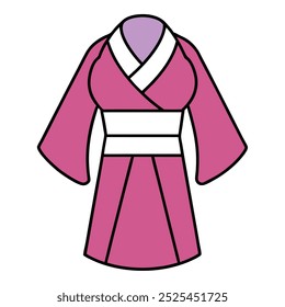 Moderno kimono lutando vestido vetor moda arte, perfeito para elegantes gráficos imprimíveis. Apresentando elementos de design arrojados que combinam a estética da moda tradicional e contemporânea.