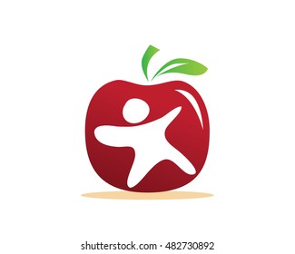 Modern Kindergarten And Playgroup Logo - Red Apple Young Education