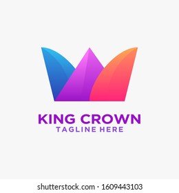modern king crown logo design inspiration