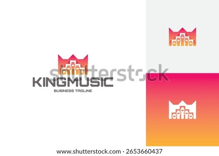 modern king music logo vector