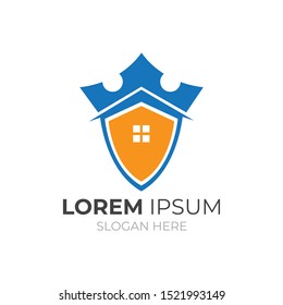Modern King Security House Logo Design Template