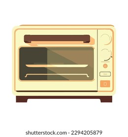 Modern kitchen appliance oven icon isolated