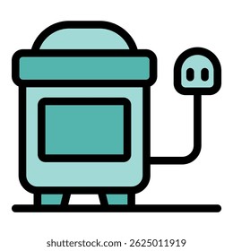 Modern kitchen appliance steaming food, connected to electricity, promoting healthy cooking