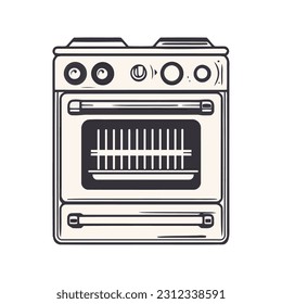 Modern kitchen appliances symbolize technology icon isolated