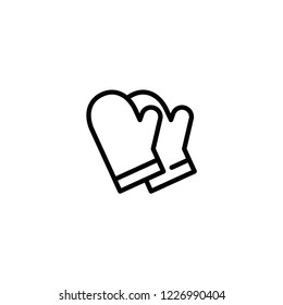 Modern kitchen glove icon