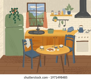cartoon kitchen table