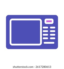 Modern kitchen microwave oven appliance vector icon