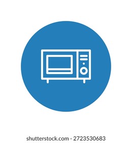 Icono moderno del horno de microondas de la cocina para la calefacción de alimentos y el aparato electrodoméstico.