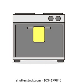 Modern Kitchen Stove Vector Illustration