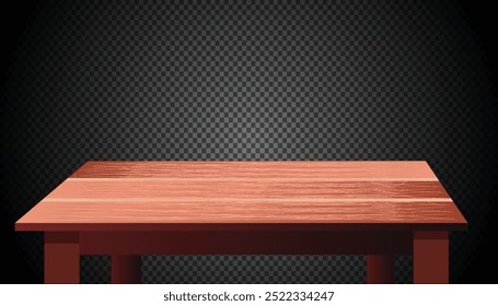 Fondo de diseño de Ilustración vectorial de madera de mesa de cocina moderna