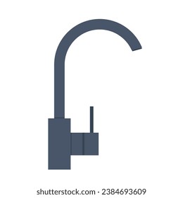 modern kitchen water tap - vector illustration