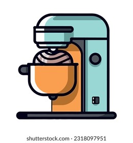 Moderno utensilios de cocina, icono de preparación de café gourmet aislado