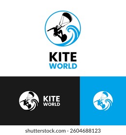 A modern kite world logo. 