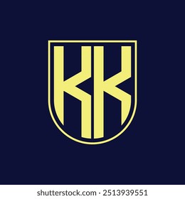 Moderno KK Shield Monograma Design de logotipo