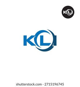 Monograma KLI Moderno - Modelo de logotipo limpo de 3 letras