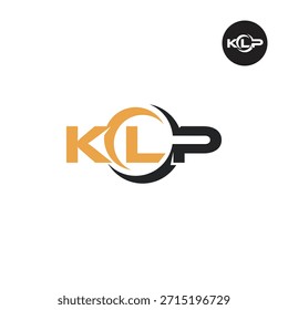 Monograma KLP moderno - Modelo de logotipo limpo de 3 letras