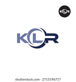 Monograma KLR moderno: Plantilla de logotipo de 3 letras limpia