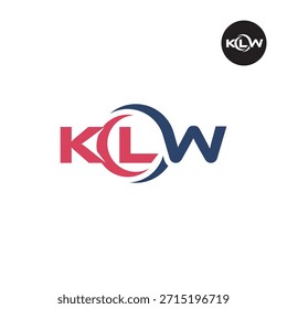 Moderno Monograma KLW - Limpar 3-Carta Logo Modelo