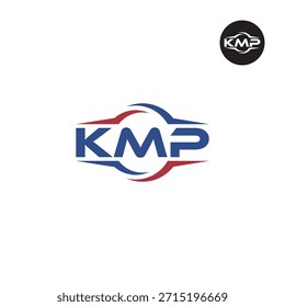 Moderno Monograma KMP - Limpar 3-Carta Logo Modelo