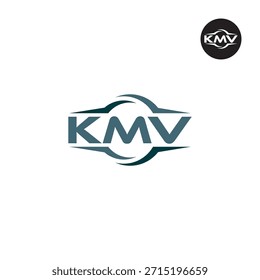 Monograma KMV moderno – Plantilla de logotipo de 3 letras limpia