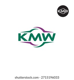 Modern KMW Monogram – Clean 3-Letter Logo Template