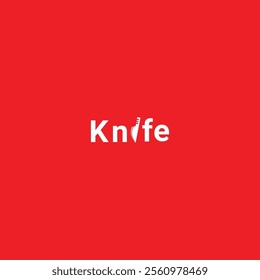 Modern knife logo design concept