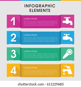 Modern knob infographic template. infographic design with knob icons includes tap. can be used for presentation, diagram, annual report, web design. 