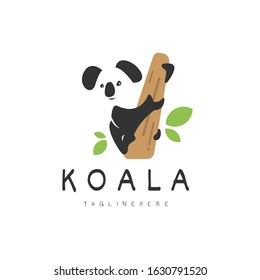 Modern Koala Logo Design Icon Vector