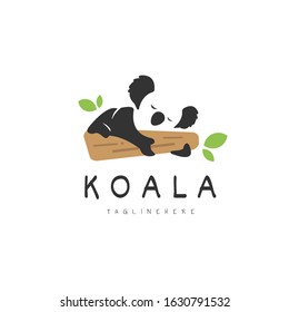 Modern Koala Logo Design Icon Vector