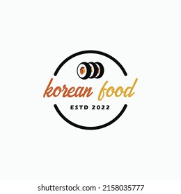 Modern Korean Food Logo Vector Design Stock Vector (Royalty Free ...