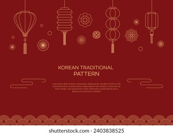 A Modern Korean Geometry Pattern Background