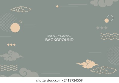 A Modern Korean Geometry Pattern Background
