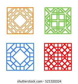Modern Korean window and tile in square design