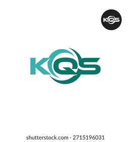 Monograma KQS moderno – Plantilla de logotipo de 3 letras limpia