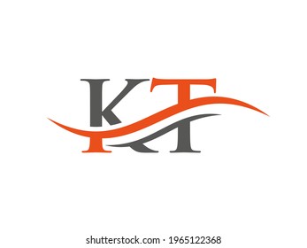 Modern KT Logo Design for business and company identity. Creative KT letter with luxury concept