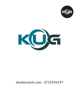 Moderno Monograma KUG - Modelo de logotipo limpo de 3 letras