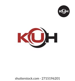Modernes KUH-Monogramm - Clean 3-Letter-Logo-Vorlage