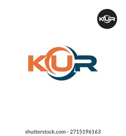Modernes KUR-Monogramm - Clean 3-Letter-Logo-Vorlage