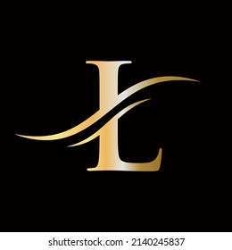 Modern L Logo Design for business and company identity. Initial L letter with luxury concept