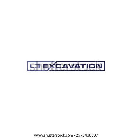 Modern L3 EXCAVATION typography design element Logo. X lettering icon vector illustration.