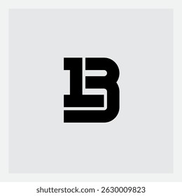 Modern L3 Logo Design: Striking Black Symbol for Tech Startups, Corporate Branding, and Digital Services. Clean Geometric Monogram with Balanced Proportions on Neutral Background.