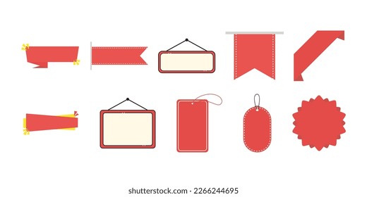 Modern Label Tag Vector Set