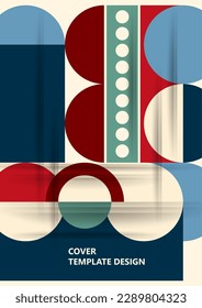 Composición geométrica laconica moderna para tarjetas, título, invitación, afiche, redes sociales, publicaciones después de la publicación. Ilustración vectorial.