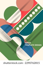 Modern laconic geometric composition for cards, heading, invitation, poster, social networks, publications after publication. Vector illustration.