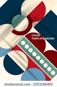 Composición geométrica laconica moderna para tarjetas, título, invitación, afiche, redes sociales, publicaciones después de la publicación. Ilustración vectorial.