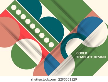 Modern laconic geometric composition for cards, heading, invitation, poster, social networks, publications after publication. Vector illustration.