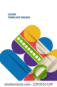 Composición geométrica laconica moderna para tarjetas, título, invitación, afiche, redes sociales, publicaciones después de la publicación. Ilustración vectorial.