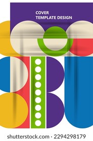 Composición geométrica laconica moderna para tarjetas, título, invitación, afiche, redes sociales, publicaciones después de la publicación. Ilustración vectorial.