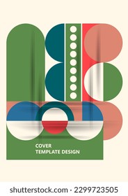 Modern laconic geometric composition for cards, heading, invitation, poster, social networks, publications after publication. Vector illustration.